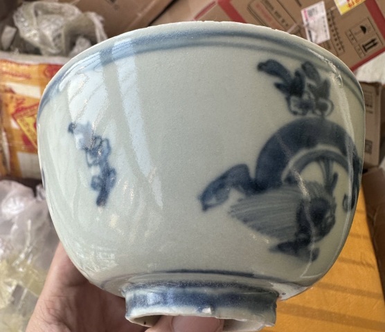 古玩陶瓷青花螭龍紋茶碗,注意品相拍賣,當前價格2500元