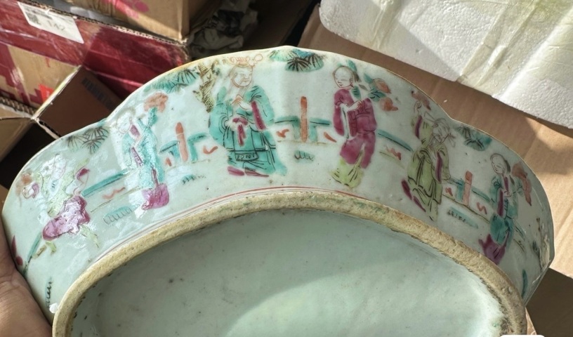 古玩陶瓷粉彩十二花神海棠口貢碗拍賣，當前價格3500元