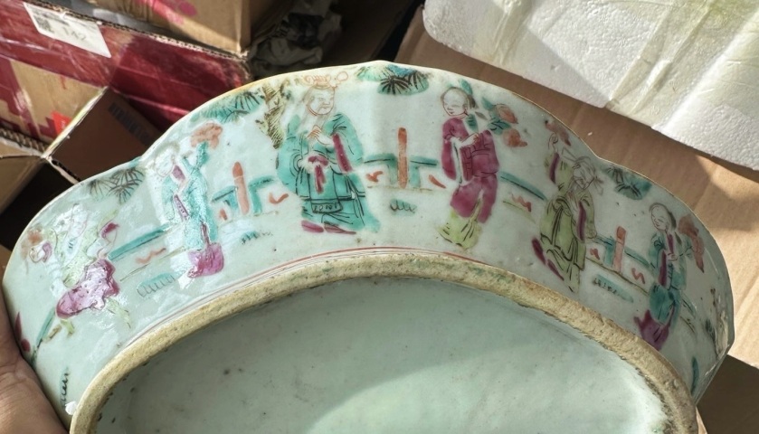 古玩陶瓷粉彩十二花神海棠口貢碗拍賣，當前價格3500元