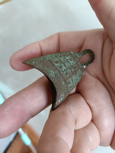 古玩銅器館藏級珍品秦漢乳釘紋編鐘拍賣,當前價格1980元