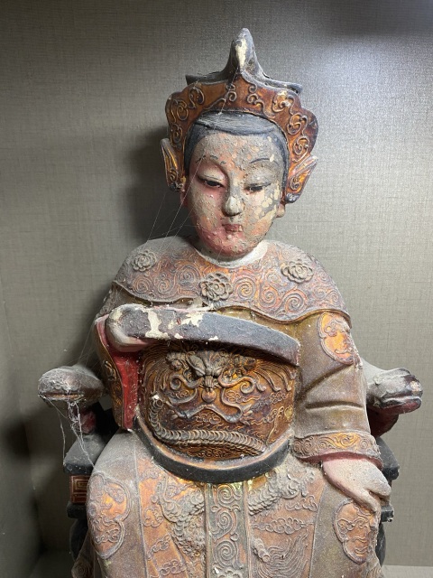 古玩雜項漆金木造像拍賣,當前價格880元
