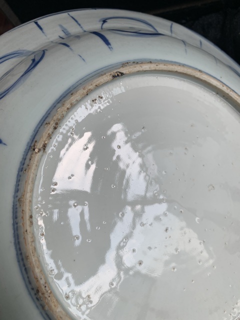古玩陶瓷青花克拉克花鳥紋盤拍賣,當前價格11999元