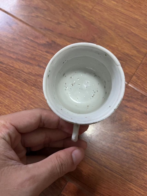 古玩陶瓷清末民初花卉紋粉彩執杯拍賣,當前價格288元
