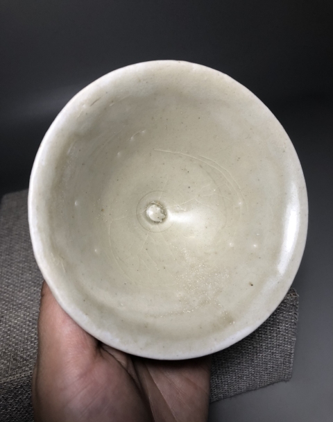 古玩陶瓷宋,青釉雞心斗笠盞拍賣,當(dāng)前價格1600元