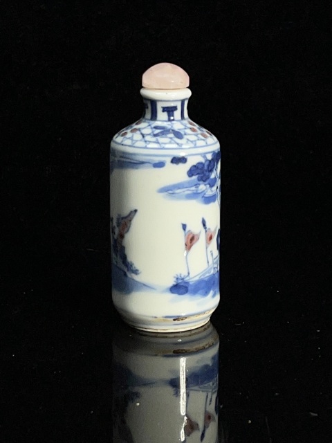 古玩陶瓷青花釉里紅人物故事紋鼻煙壺拍賣，當前價格5150元