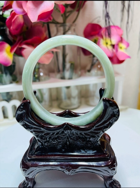 古玩玉器現代翡翠手鐲拍賣，當前價格2600元