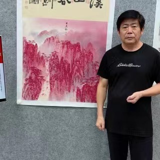 古玩字畫陸勤山作品山水畫溪山春歸圖拍賣，當前價格888元