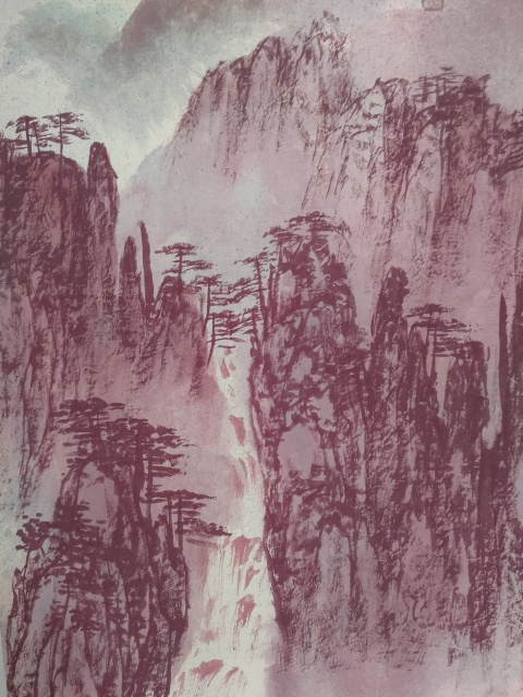 古玩字畫陸勤山作品山水畫溪山春歸圖拍賣，當前價格888元