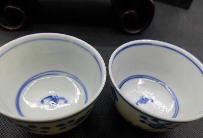 古玩陶瓷清 玉環底青花杯拍賣,當前價格298元
