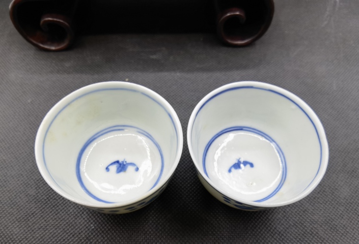 古玩陶瓷清 玉環底青花杯拍賣,當前價格298元
