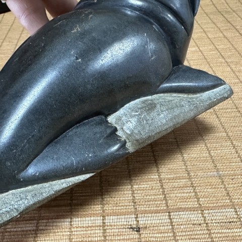 古玩玉器煤晶石雕“海豹”擺件拍賣,當前價格999元