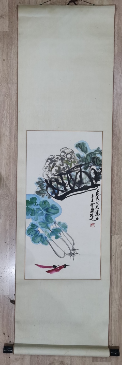 古玩字畫原裝原裱一世清白一幅拍賣,當前價格499元