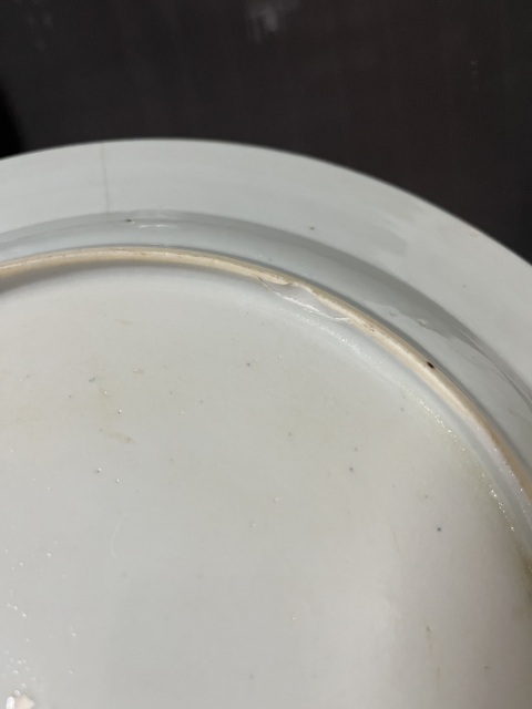 古玩陶瓷康熙有鳳來儀圖折沿盤拍賣,當前價格988元