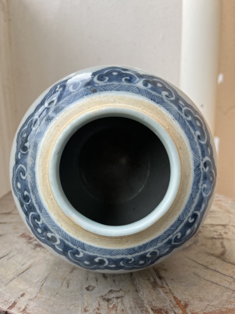 古玩陶瓷清早期康熙花間壽大罐拍賣,當前價格3999元
