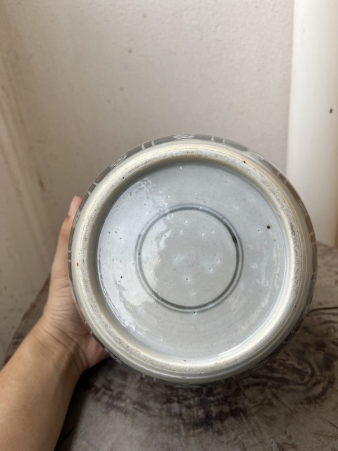 古玩陶瓷清早期康熙花間壽大罐拍賣,當前價格3999元