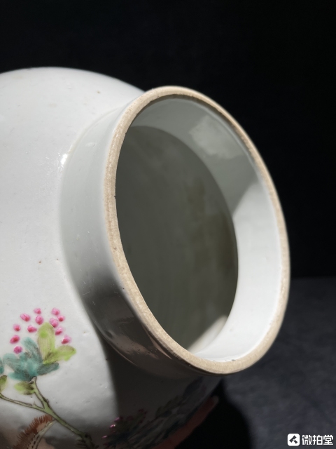 古玩陶瓷粉彩雉雞牡丹圖將軍罐拍賣,當(dāng)前價(jià)格9600元