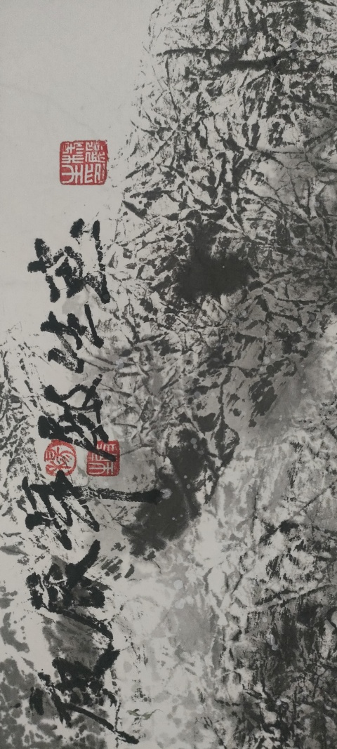 古玩字畫大紅袍畫家楊殿生作品山水畫《北國銀裝》拍賣，當前價格5800元