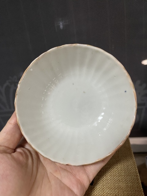 古玩陶瓷清中晚期廣彩人物故事紋瓜棱茶碗拍賣,當前價格985元