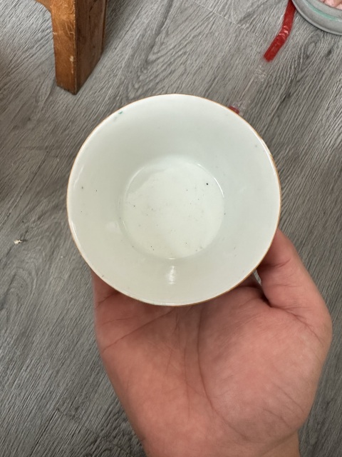 古玩陶瓷粉彩馬蹄杯拍賣，當前價格8800元