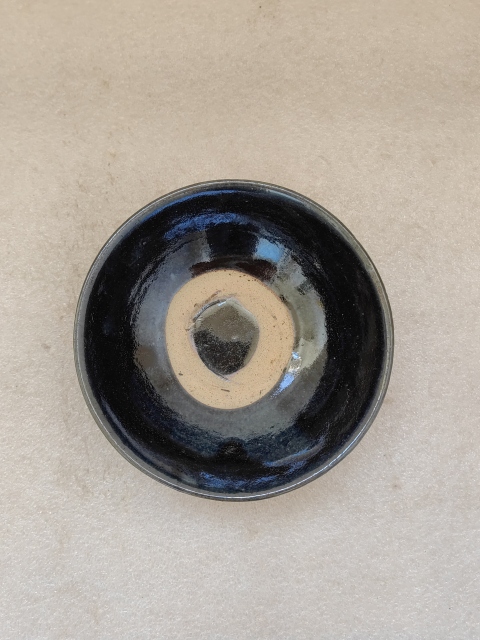 古玩陶瓷磁州窯窯變黑釉茶碗拍賣，當前價格198元