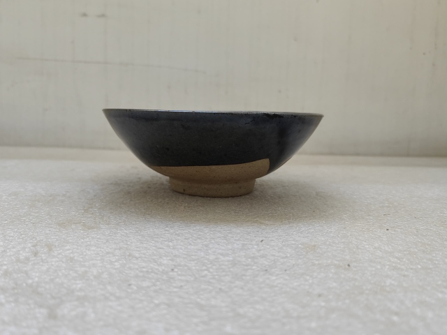 古玩陶瓷磁州窯窯變黑釉茶碗拍賣，當前價格198元