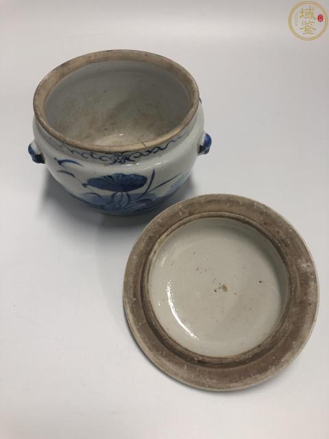 古玩陶瓷晚清青花滿池矯紋粥罐拍賣,當(dāng)前價(jià)格2000元