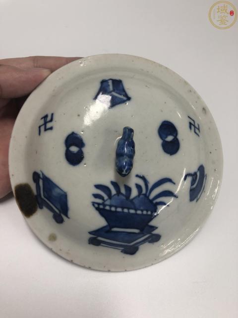 古玩陶瓷晚清青花滿池矯紋粥罐拍賣,當(dāng)前價(jià)格2000元