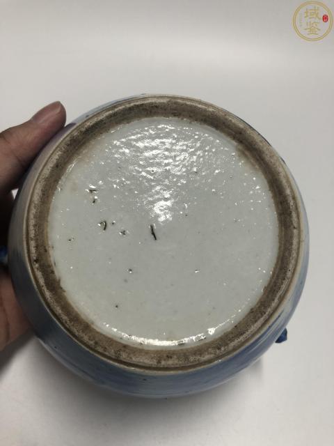 古玩陶瓷晚清青花滿池矯紋粥罐拍賣,當(dāng)前價(jià)格2000元