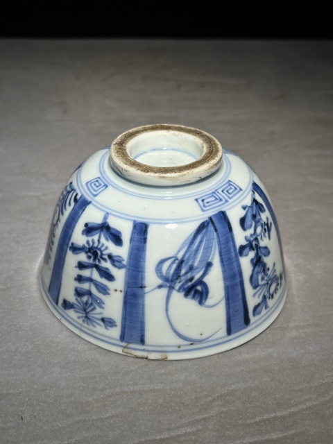 古玩陶瓷青花花卉碗拍賣，當前價格200元