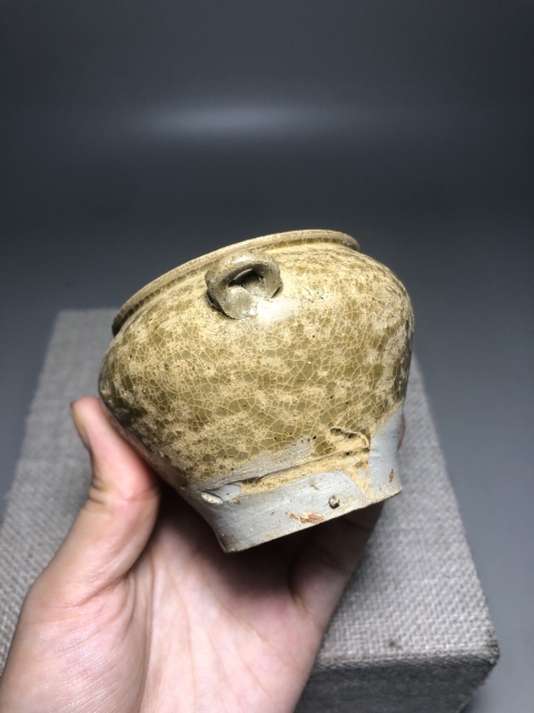古玩陶瓷青瓷雙系罐拍賣,當前價格1800元