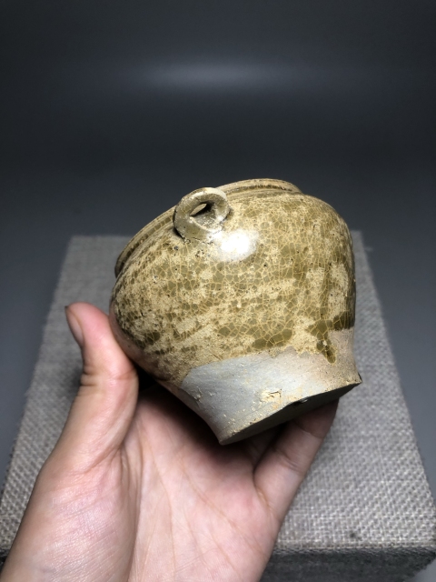 古玩陶瓷青瓷雙系罐拍賣,當前價格1800元