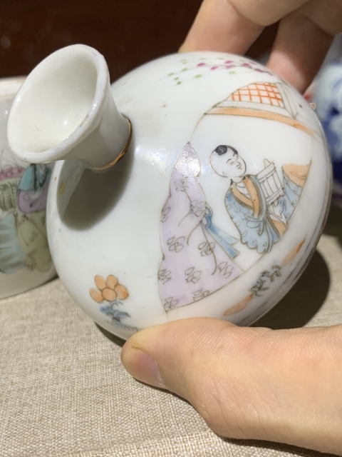 古玩陶瓷粉彩桃花仕女紋蓋缸拍賣,當前價格1500元