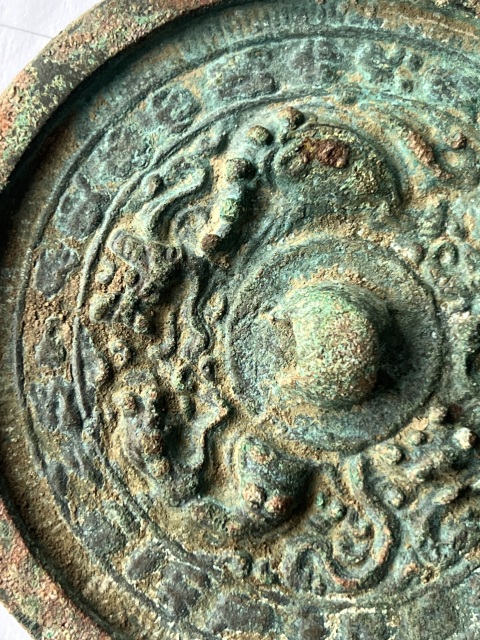 古玩銅器宋代龍虎對峙銅鏡拍賣,當前價格1588元