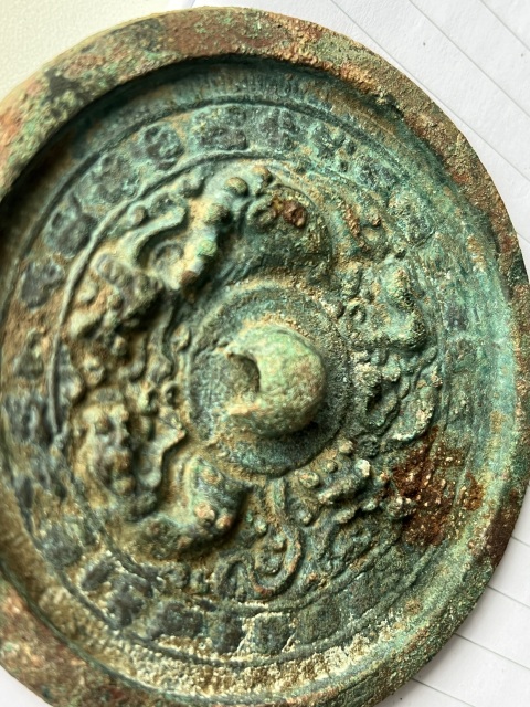 古玩銅器宋代龍虎對峙銅鏡拍賣,當前價格1588元