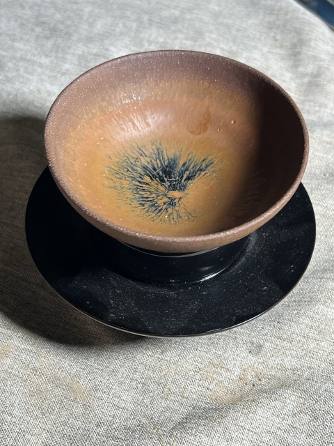 古玩陶瓷宋代建窯兔毫兜口盞拍賣，當前價格1500元