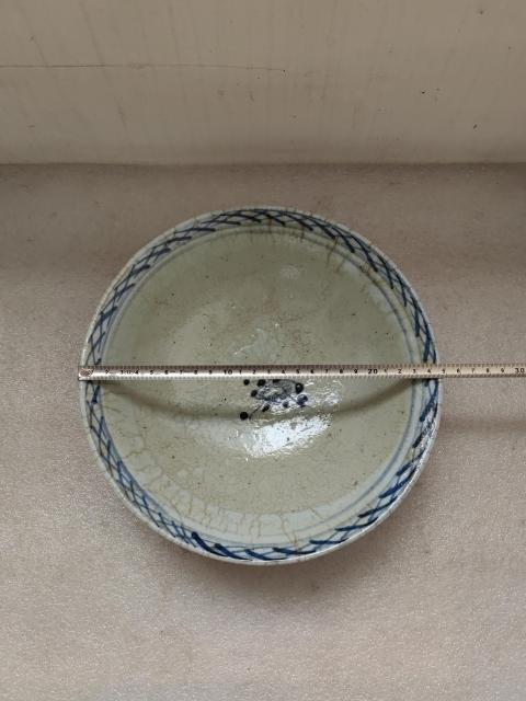 古玩陶瓷哥釉青花牡丹紋折沿碗拍賣，當前價格998元