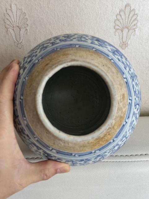 古玩陶瓷清中期-纏枝花囍字紋青花蓋罐拍賣，當前價格1188元