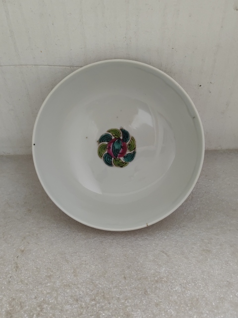 古玩陶瓷粉彩花卉紋碗拍賣，當前價格480元