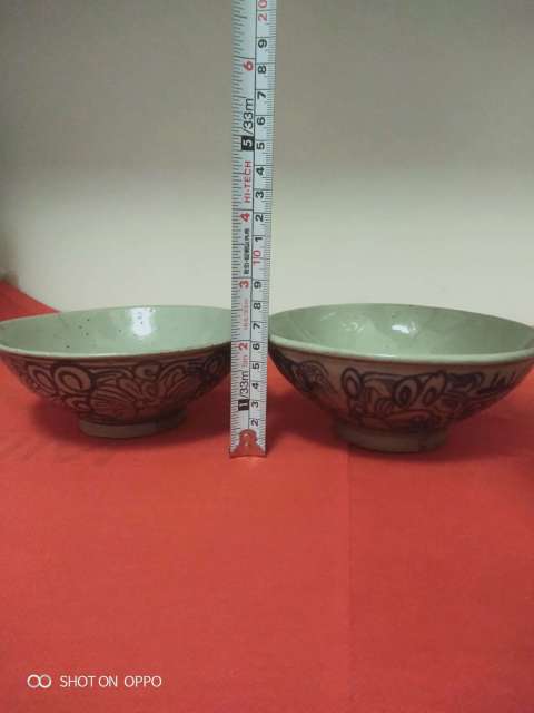 古玩陶瓷青花喜字紋碗拍賣，當(dāng)前價(jià)格120元