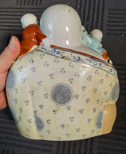 古玩陶瓷民國-粉彩五子登科彌勒佛坐像拍賣,當前價格1699元