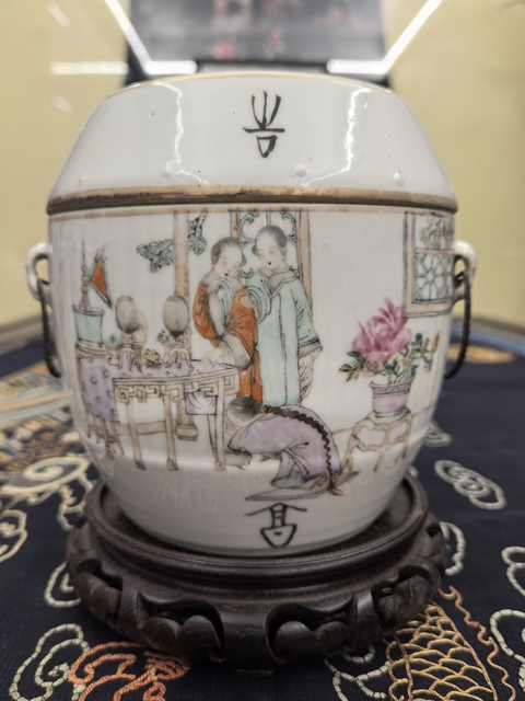 古玩陶瓷清光緒名家（高心田）淺絳彩粥罐拍賣(mài)，當(dāng)前價(jià)格18888元