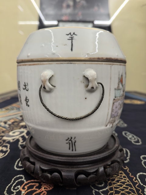 古玩陶瓷清光緒名家（高心田）淺絳彩粥罐拍賣(mài)，當(dāng)前價(jià)格18888元