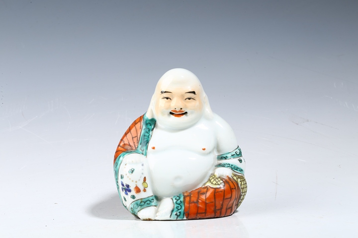 古玩陶瓷粉彩彌勒佛像拍賣，當前價格1500元