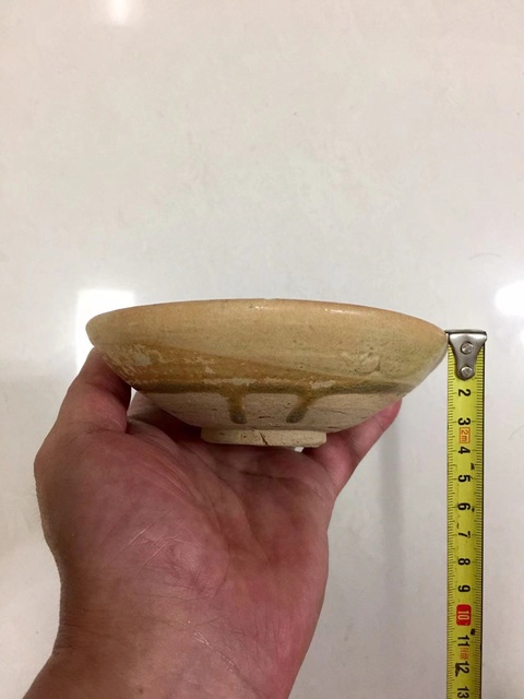 古玩陶瓷長沙窯青釉玉璧底碗拍賣,當前價格1688元