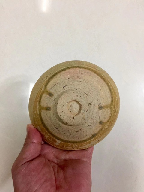 古玩陶瓷長沙窯青釉玉璧底碗拍賣,當前價格1688元
