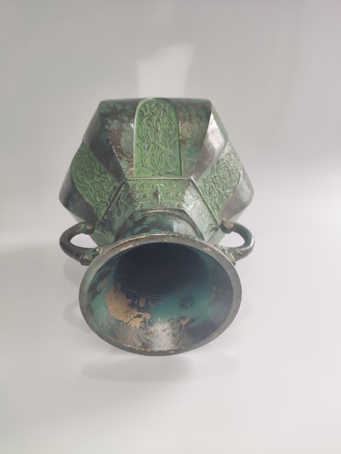 古玩銅器獸首銜環銅瓶拍賣,當前價格500元