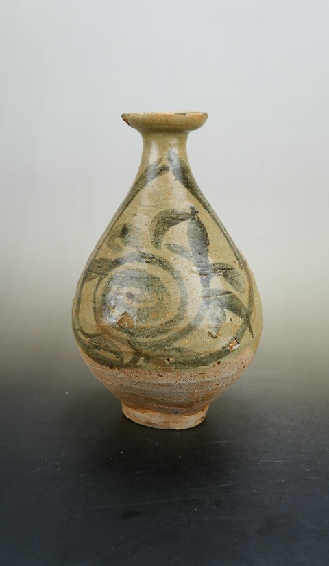 中国　青花　花卉文玉壷春瓶　N　R8966 中国 青花 花卉文玉壷春瓶 N R8966 （域鉴古玩】精品:元青花花卉