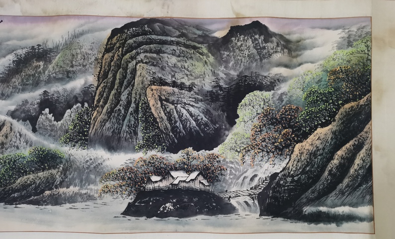 古玩字畫九三學社中央書畫院畫家周雪松教授山水拍賣,當前價格1288元