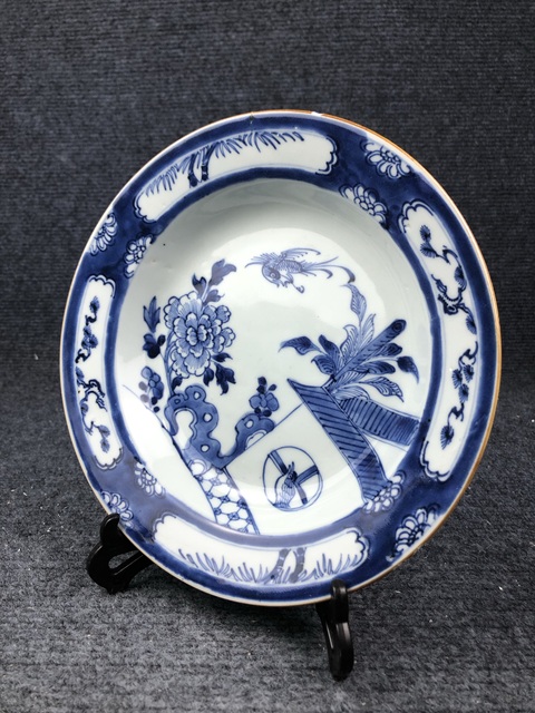 古玩陶瓷青花有鳳來(lái)儀盤(pán)拍賣(mài)，當(dāng)前價(jià)格980元