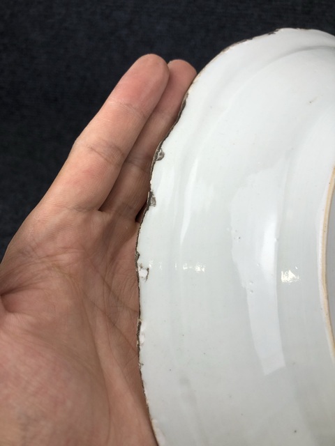 古玩陶瓷乾隆粉彩花口大盤拍賣,當前價格2888元